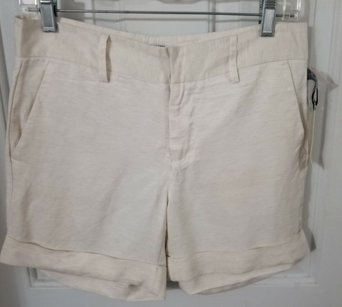 BB Dakota Augustine Damenshorts Leinen Bündchen Größe 2 Small natürliches Elfenbein neu mit Etikett $ 58 - Bild 12 von 12