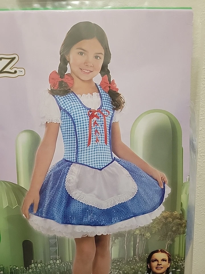 El Mago de Oz Dorothy Disfraz de Halloween Niño Pequeño Talla 3-4 Vestido Arcos Calcetines Nuevo Foto 4 de 4