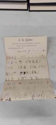 1882 Letter From Boy To Cousins Pleasant Valley Pennsylvania C.E. Clarke Luzerne