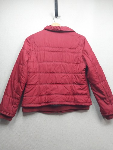 Mossimo Javket Womens XL Burgundy Red Utility Parka Lined Full Zip Coat Pockets - Picture 2 of 6