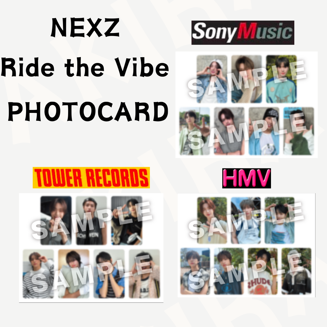 NEXZ Ride the Vibe JAPAN POB PHOTO CARD OFFICIAL TOWER RECORDS HMV