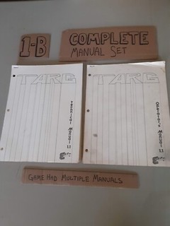 Original Arcade Manual: TARG - 1980 - EXIDY -  FREE SHIPPING