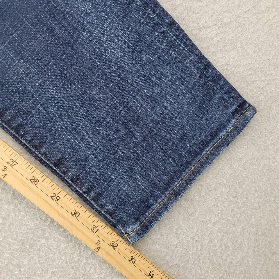 American Eagle Jeans Mens 34 x 32.5 Original Straight Stretch Dark Blue