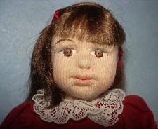 NIADA Artist Jane Davies 6" MADELAINE Cloth Doll w Hang Tag & Baggy UFDC 2004