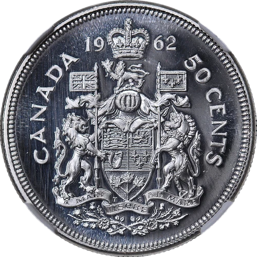 1962 Canada Silver 50 Cent NGC PL67 Cameo Proof-Like
