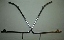 2 x Classic Fiat 500 F L R Quarter Light Window Frames Chromed Kit with rivets
