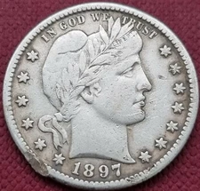 1897 O Barber Quarter 25c Better Grade VF - XF Details #45896
