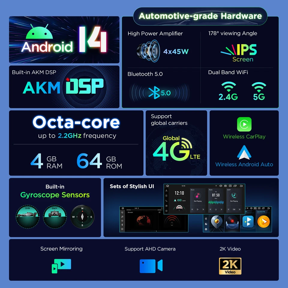 XTRONS Für BMW X5 E53 Autoradio 10.25" Android 14 4G+64GB GPS Navi mit Gyroskop - Bild 4 von 4