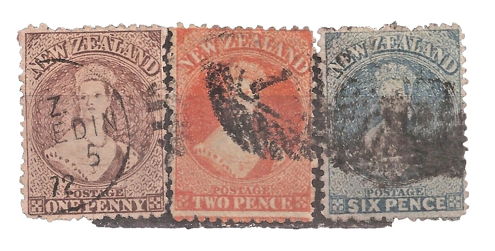 Multi-color usado sellos individuales