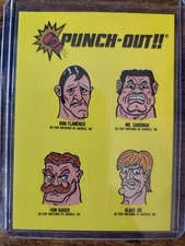 1989 Topps Nintendo Kaiser Sandman Glass Joe Game Tip Sticker Card #20 Punch-Out