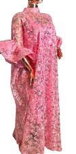 African pink lace elegant Bubu gown for women NEW