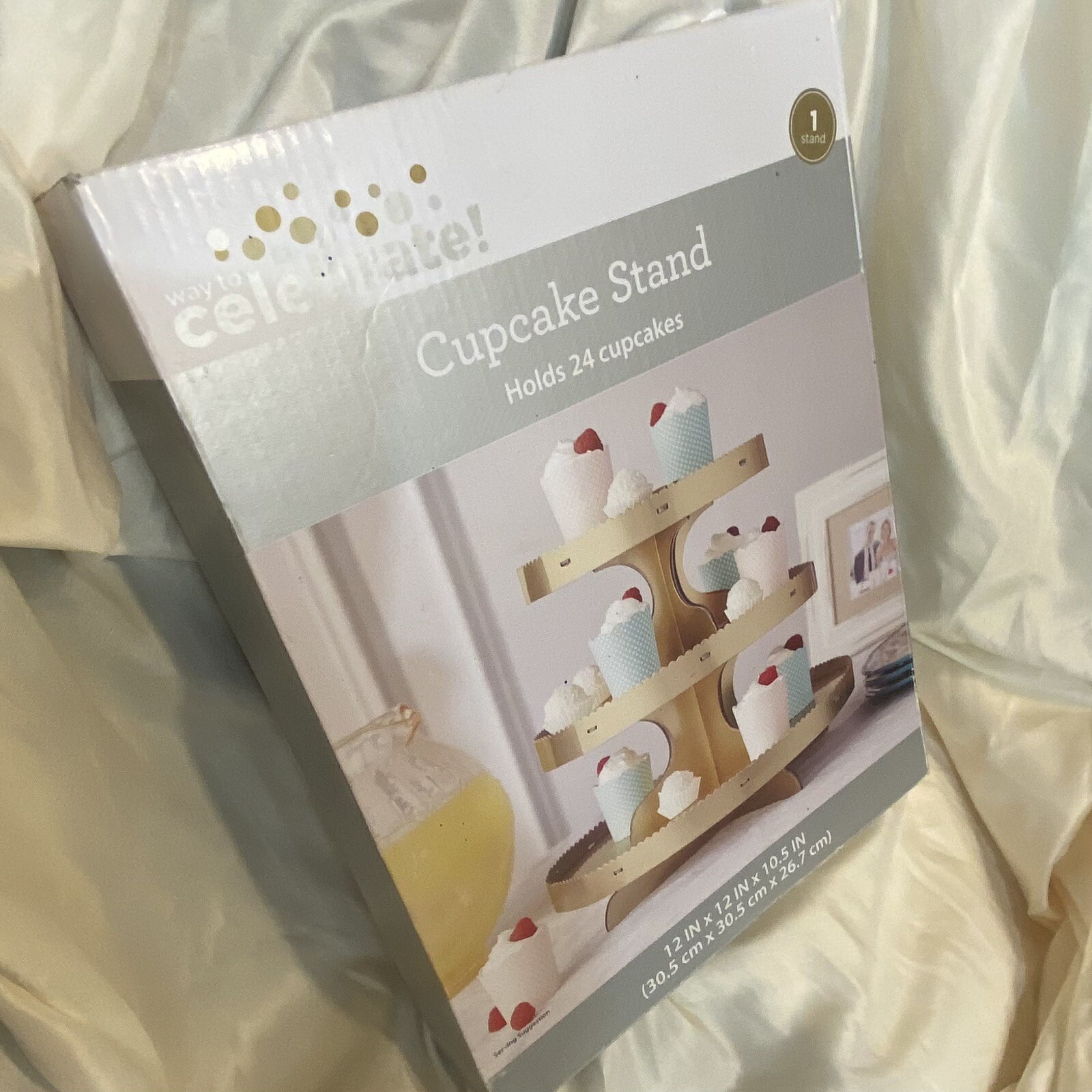 CUPCAKE Stand Tower Display Gold 12