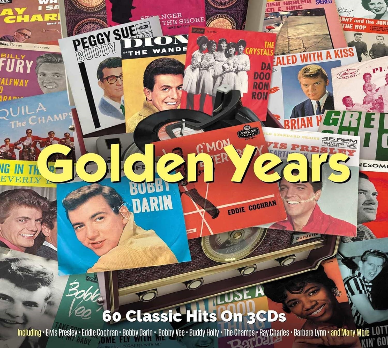 Golden Years 3-CD NEW SEALED Elvis Presley/Dion/Roy Orbison/Del Shannon/Chiffons
