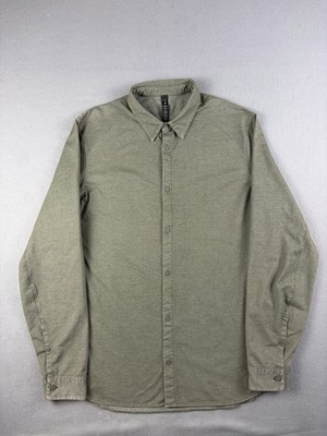 Lululemon Shirt Mens Size Extra Large Green Commission Long Sleeve Button Up