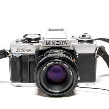   Vintage Minolta XG-M 35mm SLR Film Camera  50mm f1.7 MD Lens Film Tested  