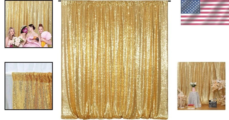 Fondo de fotografía dorado brillante, 10x10 pies Foto 2 de 4