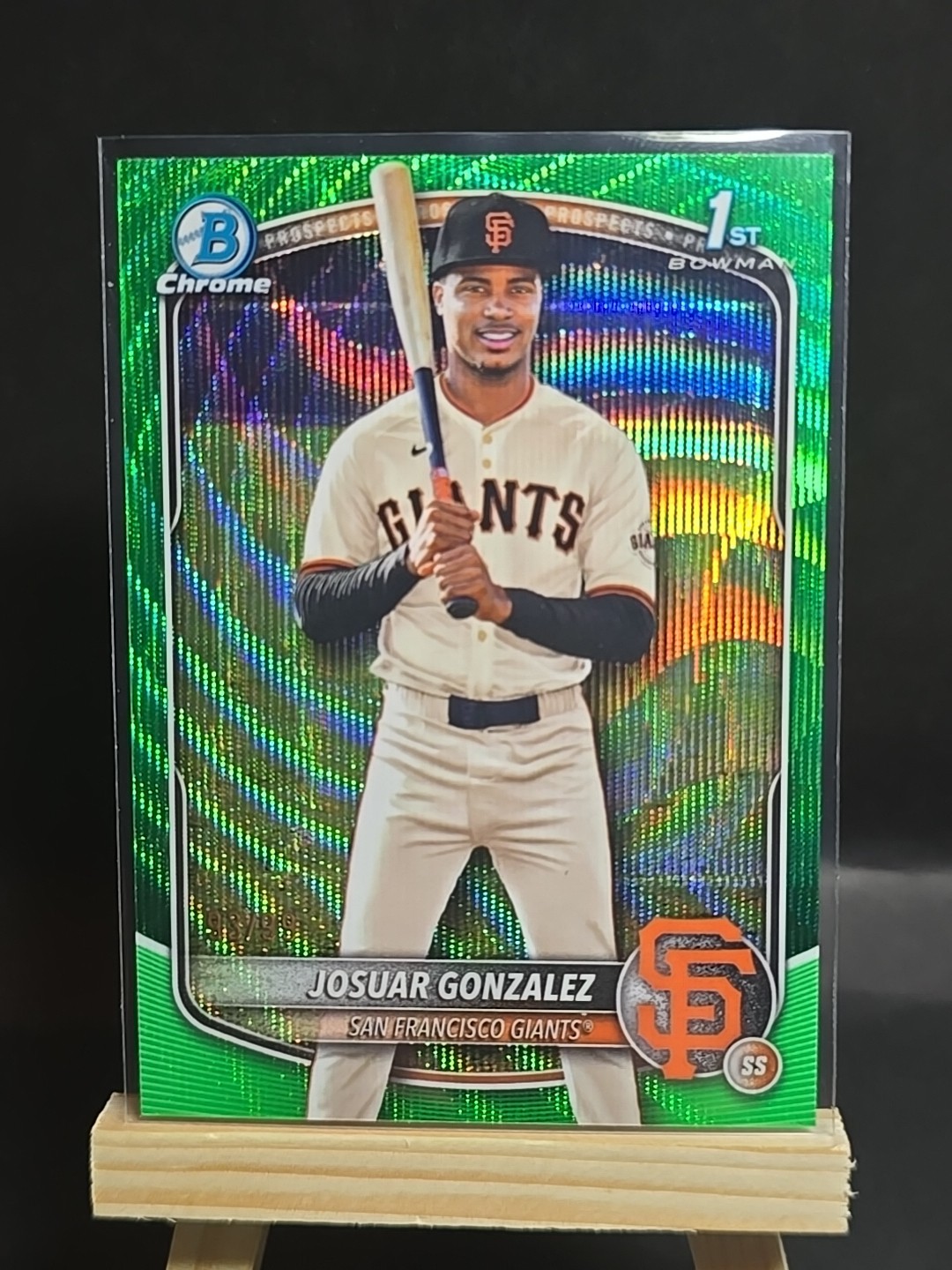 2025 Bowman Chrome Josuar Gonzalez, Josuar Gonzalez BCP-153 Green Wave /99