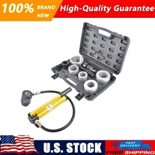 10 T Hydraulic Exhaust Pipe Stretcher Expander Kit w/Collets 1-5/8 in to 4-1/4in