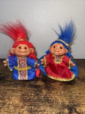 Troll Doll King And Queen Vintage 2001 Troll Company Original Playmates TT Troll