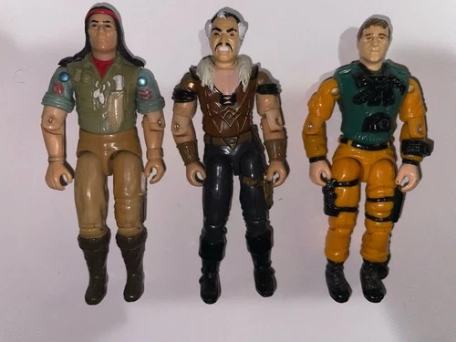 Vtg Hasbro 1980s 1990s G.I.Joe Cobra 3.75 Action Figure Lot Spirit Scoop Crystal