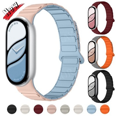 Magnet Silikon Armband Ersatz Band Uhrenarmband Für Xiaomi Mi Band 8 9 10 NFC