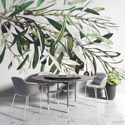 3D Plants Leaves Fruit Close-up Wall Murals Wallpaper Murals Wall Sticker