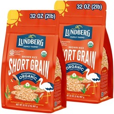 Lundberg Short Grain Brown Rice, Regenerative Organic Certified, 2-Pack   Sli...