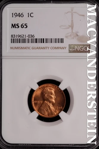 1946 Lincoln Wheat Cent-NGC MS 65 Brilliant Uncirculated Lustrous #SLG276