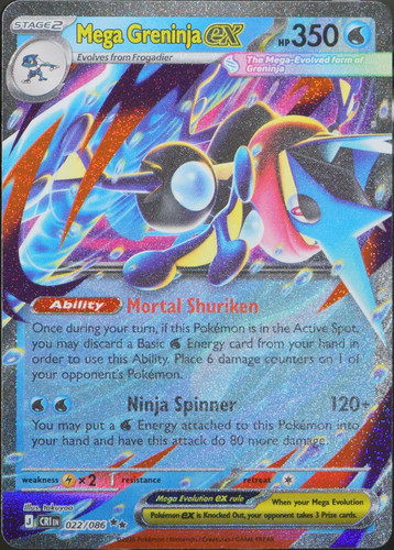 Chaos Rising #22 Mega Greninja ex Pokemon NM