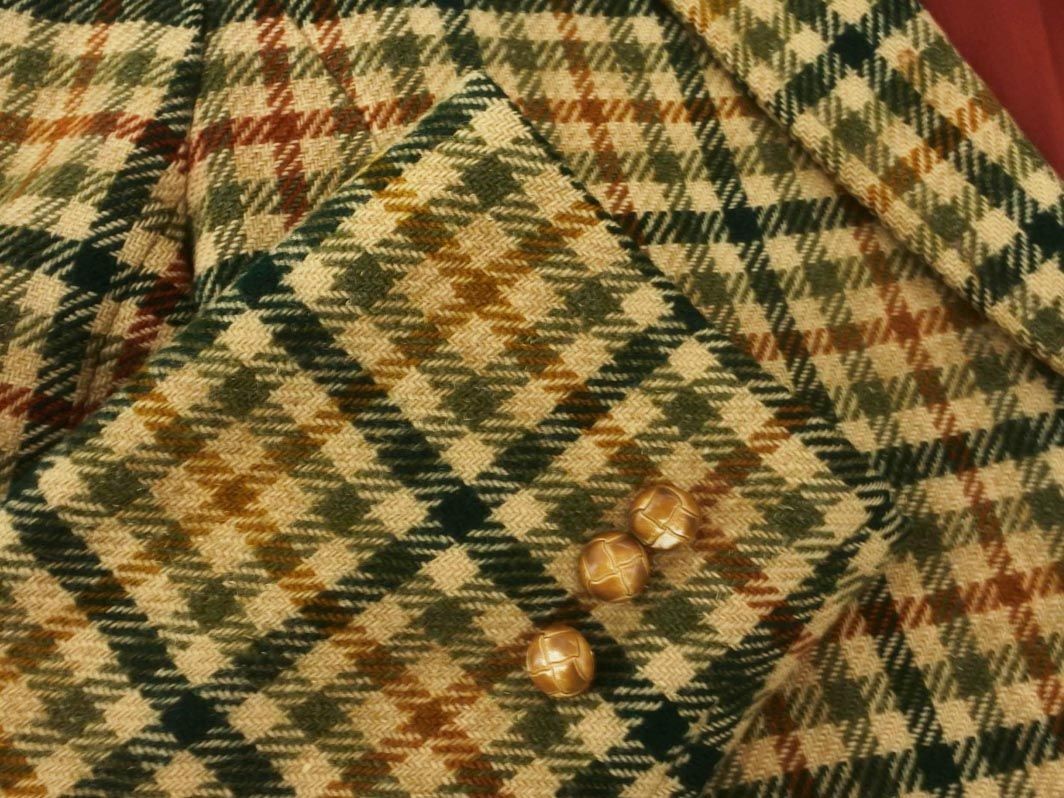 Pendleton Wool Lbow Patch Check Jacket Beige Men's - image 3