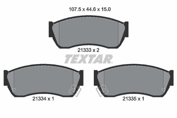 Textar 2133301 Bremsbelagsatz, Scheibenbremse Passend FüR Subaru Suzuki Tata-image