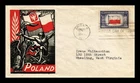 DR JIM STAMPS US COVER POLAND OVERRUN COUNTRIES FDC THERMOGRAPHED CACHET