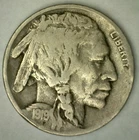 1919 D Buffalo Indian Head Nickel 5c Scratched Coin Good Circulated Denver Mint