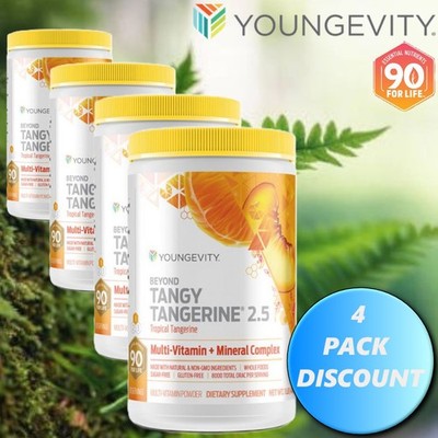 Youngevity Dr. Wallach Beyond Tangy Tangerine BTT 2.5 Canister 4pk