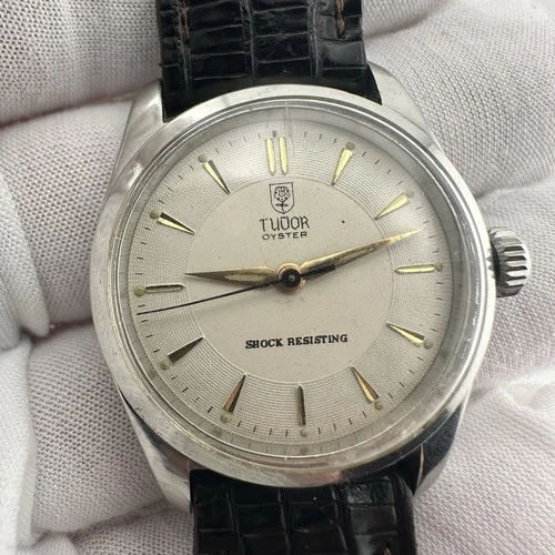 TUDOR OYSTER 7904 Stainless Steel 34mm Case Vintage Men’s Watch Gilt Hands