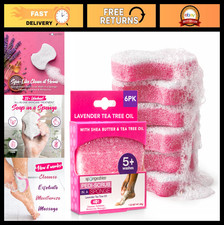 Exfoliating Foot Scrub Sponge - 20 Washes, Softens Smooths Feet, Spa Quality