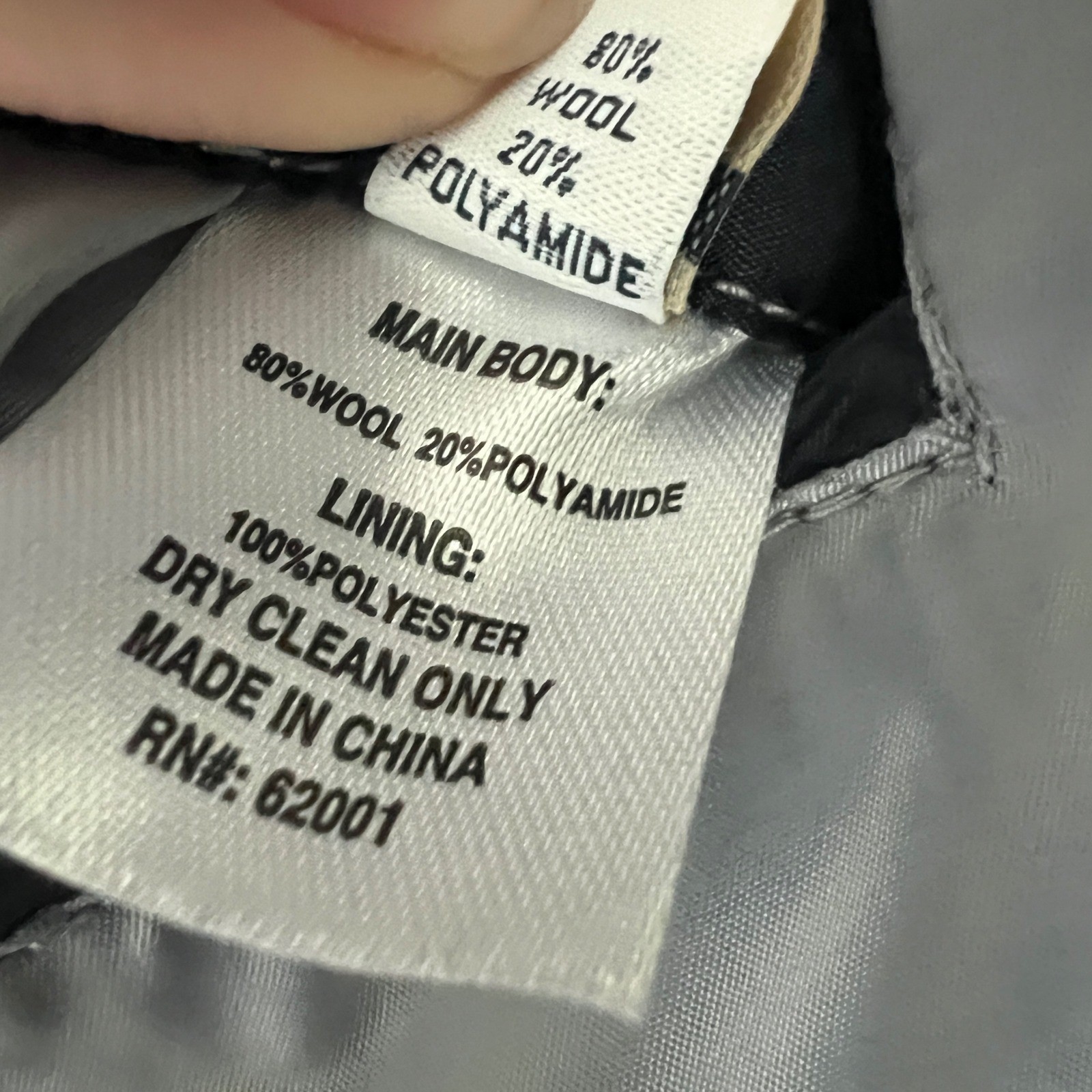 Soft Cloth Men's Gray Wool Blend Double Breasted Pea Coat Classic Preppy Jacket