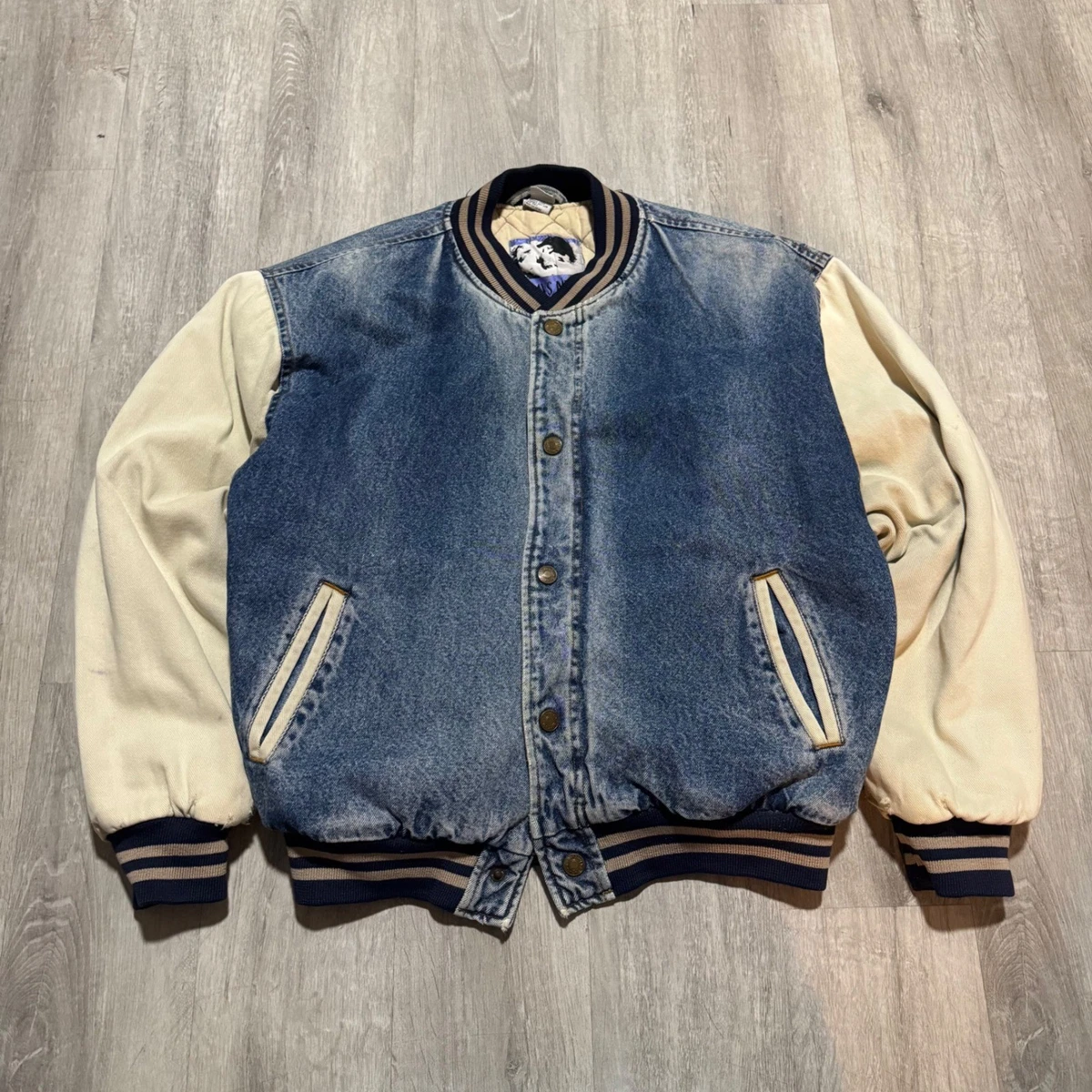 Mens Acid Wash Denim Jacket In Vintage Outerwear Coats & Jackets