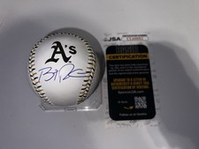 Brent Rooker Signed Official Athletics Team Stitched Baseball JSA Auth