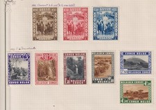 Belgian Congo 1936 collection of 9 stamps / HIGH VALUE!