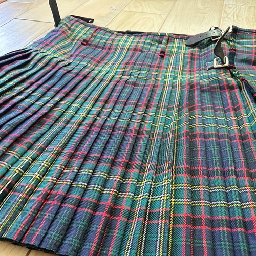 Mens Gordon Nicolson Highlandwear Wool Tartan Handmade Kilt Leather Strap 45"-48 - Picture 2 of 10