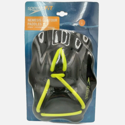Speedo Fit Nemesis Paddles Unisex Large Medium Fitness Swimming Training Swim