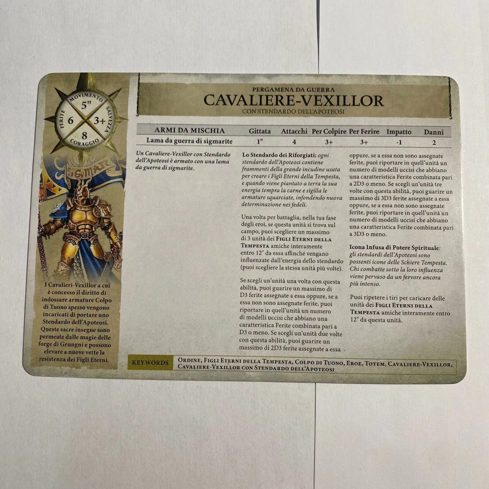 Warhammer Age of Sigmar Knight Vexillor Stormcast Eternals Plastic with Card - Immagine 3 di 4