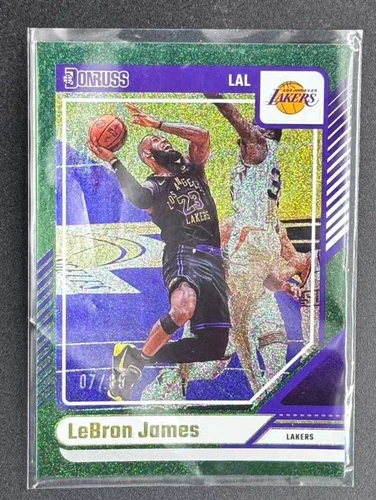 Lebron James 2024-25 Panini Donruss 07/85 Green Sparkle Lakers #19