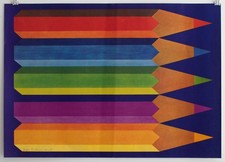 Back to school GDR poster colored pencils colored offset 1983 signed Jürgen Schumacher