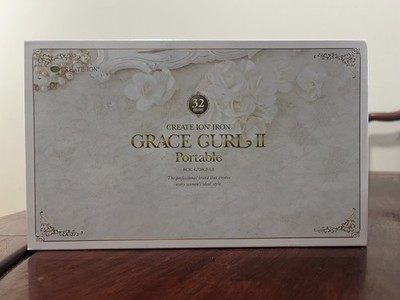 NIB Create Ion Iron Grace Curl II 32mm Portable NIB RCIC-G720GF-US