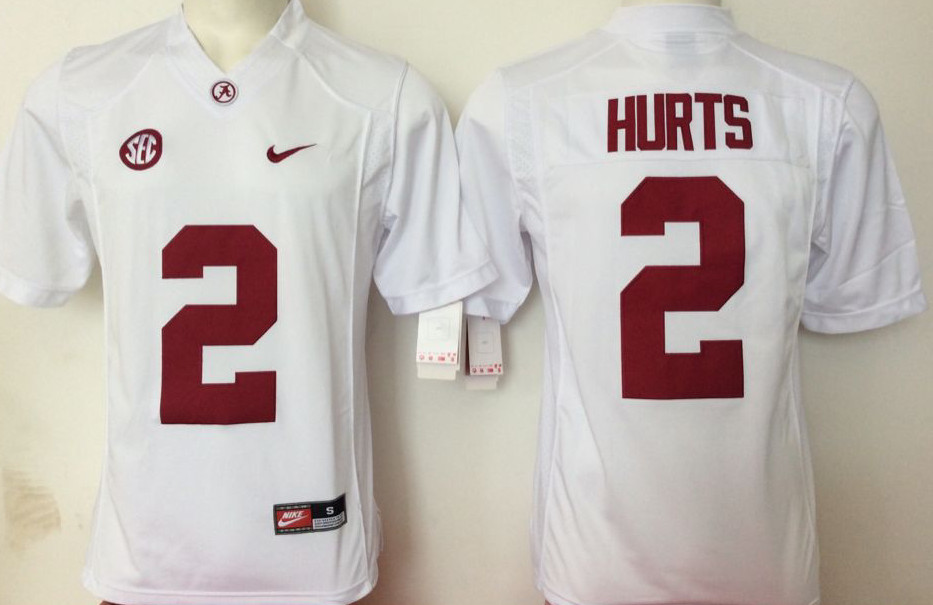 3 colors Alabama Crimson Tide Jalen Hurts Jersey 2# All Stitched