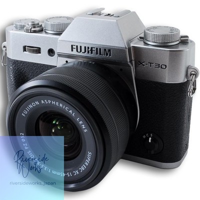 FUJIFILM X-T30 Mirrorless Camera Kit Silver Used with New SD Card