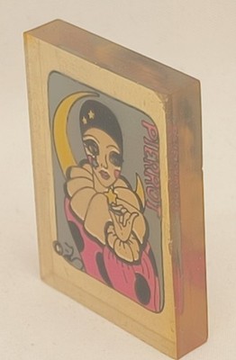 RAR Sammlerstück Vintage Radiergummi - PIERROT Moon Lady - Japanese Stationery 80's