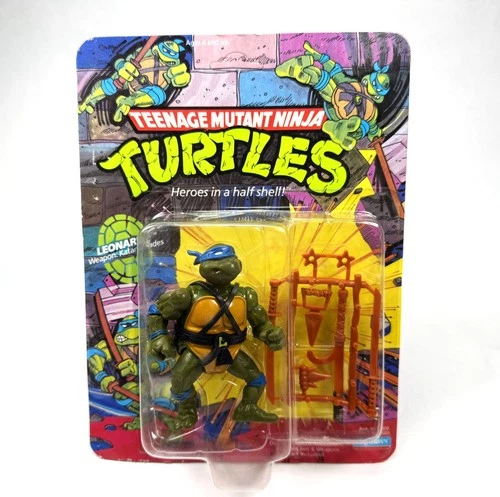 Leonardo Vintage TMNT Teenage Mutant Ninja Turtles Figure 1988 Unpunched 10 Back